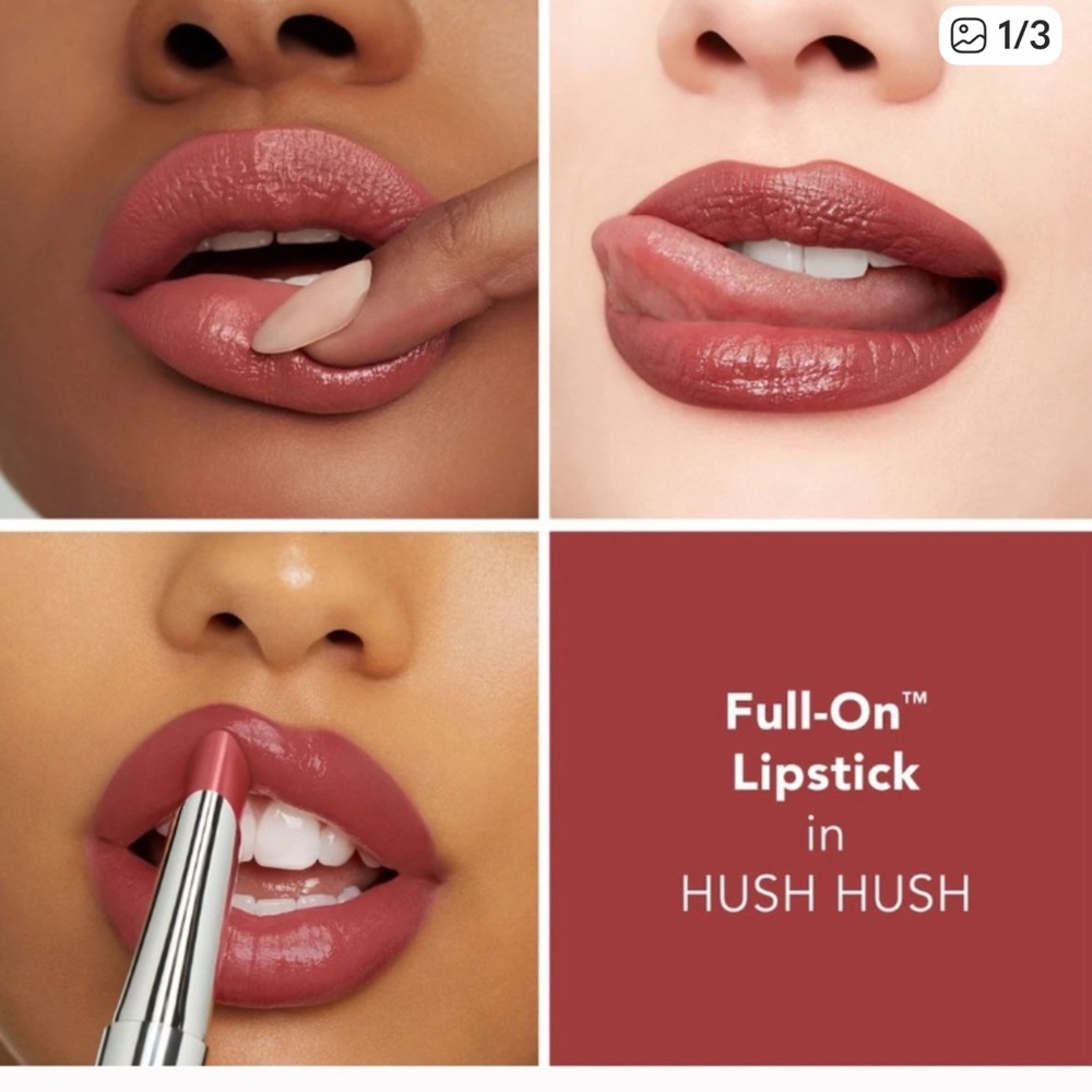 New! Buxom Full-On Satin Lipstick in Hush Hush